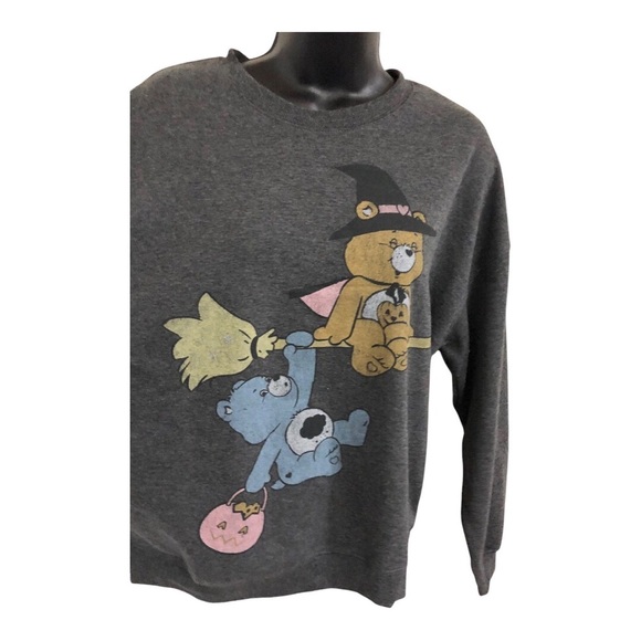 Care‎ Bears oversized gray sweatshirt with care bear riding on a broom size XS - Picture 8 of 12